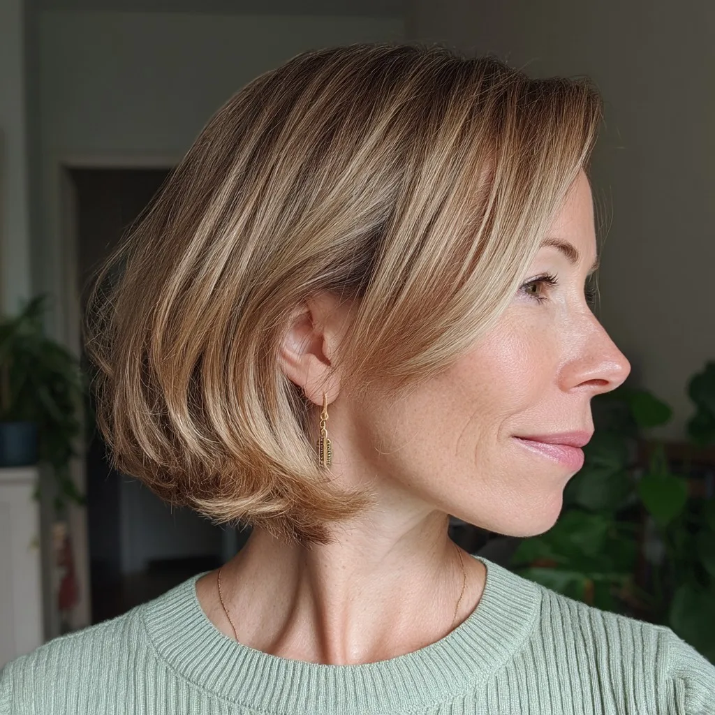 Chic Layered Bob with Natural Movement