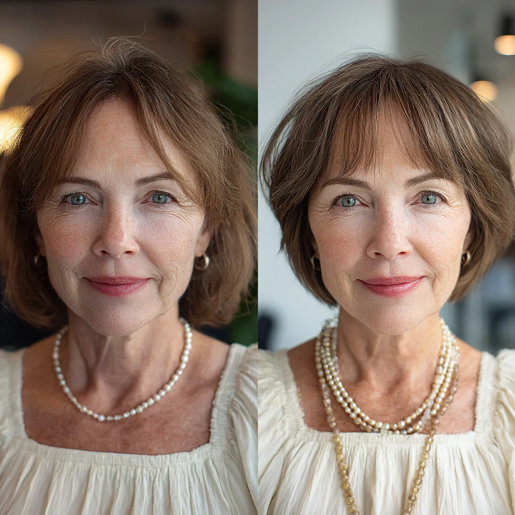 Chic Layered Bob with Soft Bangs