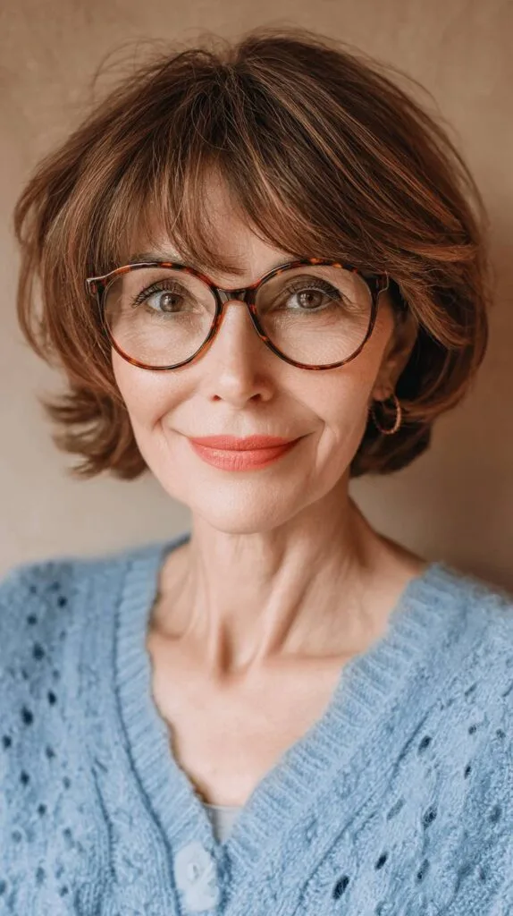 Chic Layered Bob with Soft Face-Framing Layers