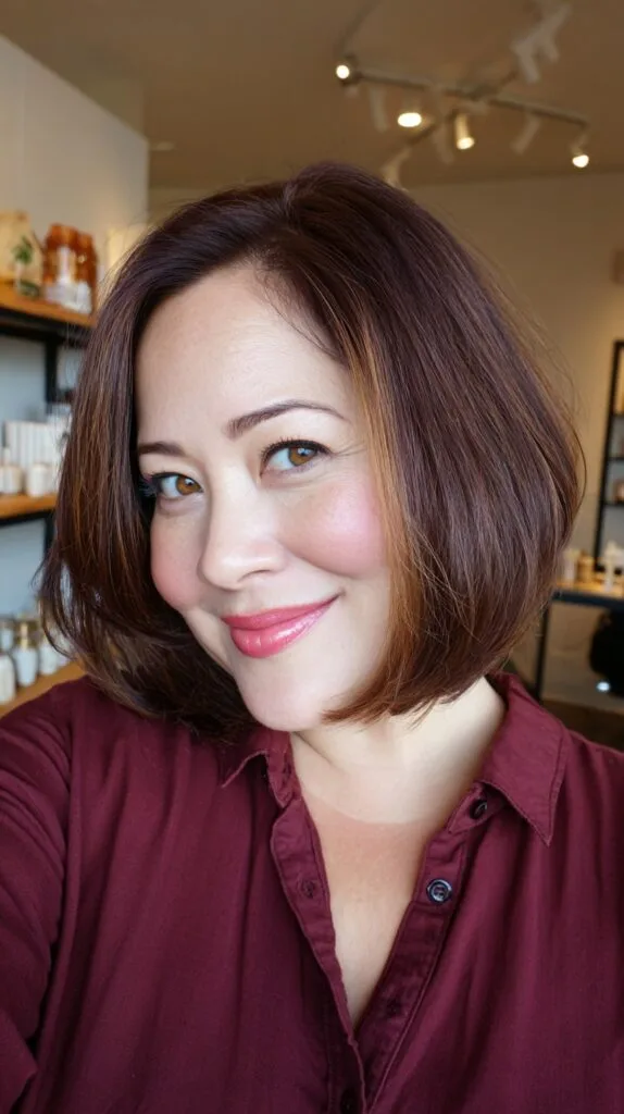 Chic Layered Bob with Subtle Highlights