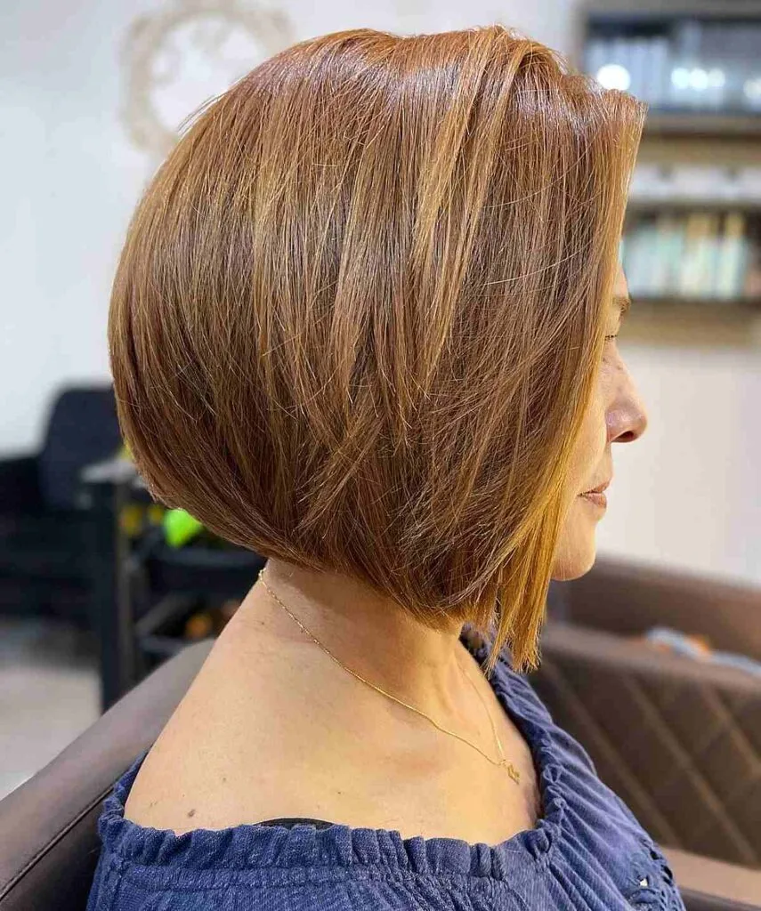 Chic & Modern Angled Bob For Women Over Fifty