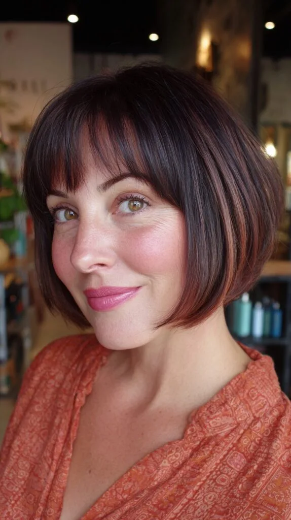 Chic Rounded Bob with Subtle Warm Tones