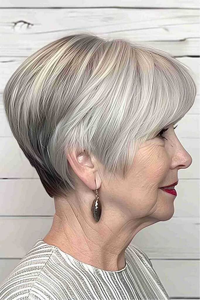 Chic Short Pixie Bob for Ladies Over Sixty