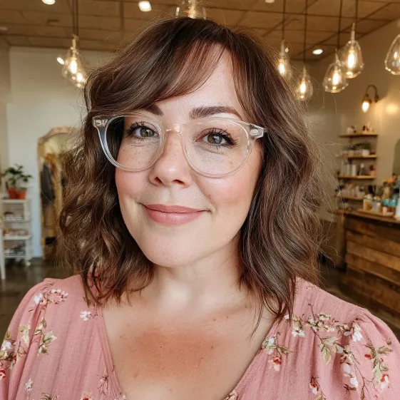 Chic Soft Bottleneck Bangs with Loose Curls