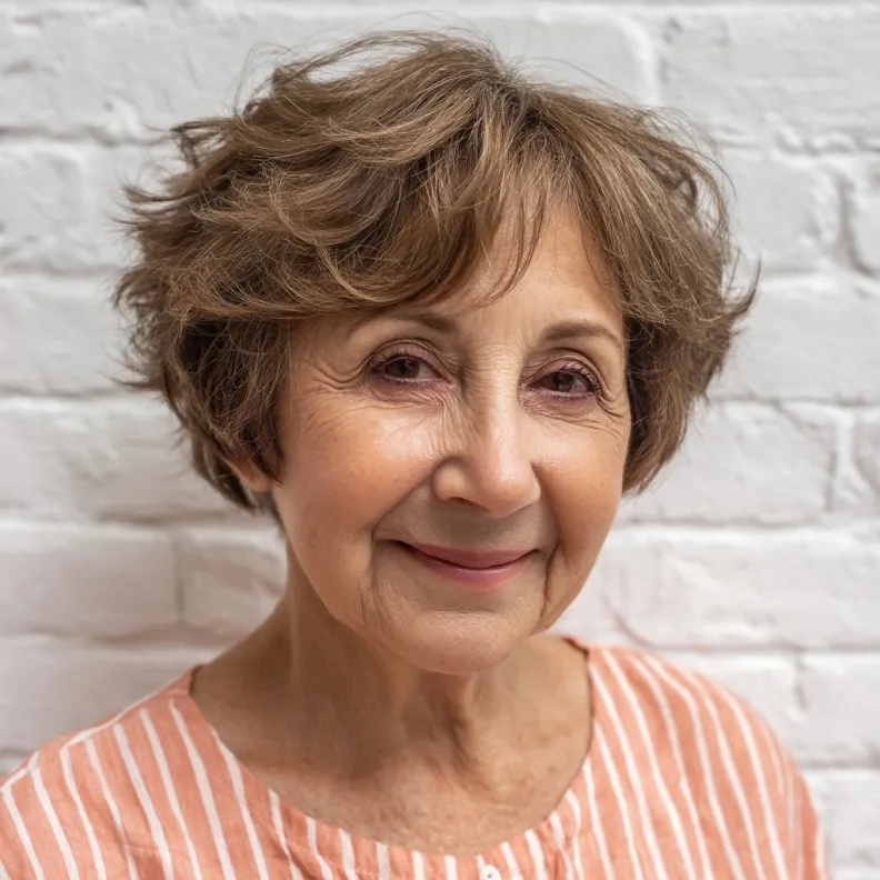 Chic Soft Feathered Pixie with Gentle Waves