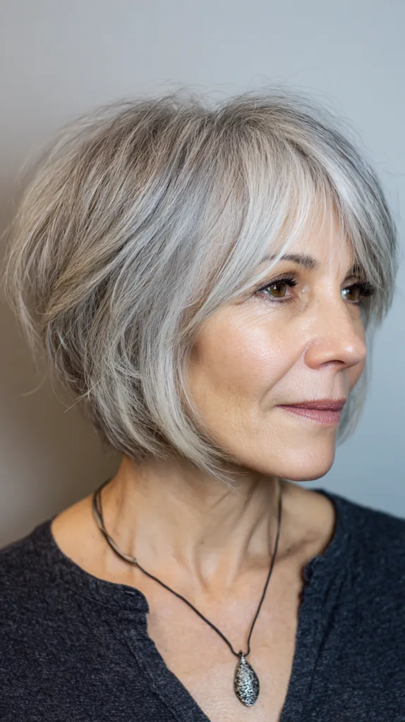 Chic Soft Layered Bob with Gentle Face Framing