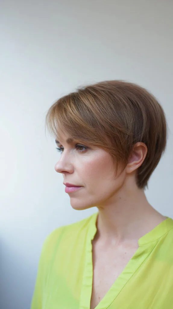 Chic Soft Textured Pixie with Face Framing Layers
