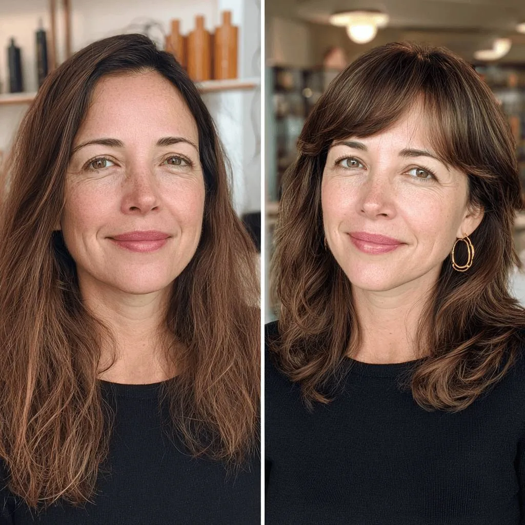 Chic Softly Layered Mid-Length Cut with Natural Waves