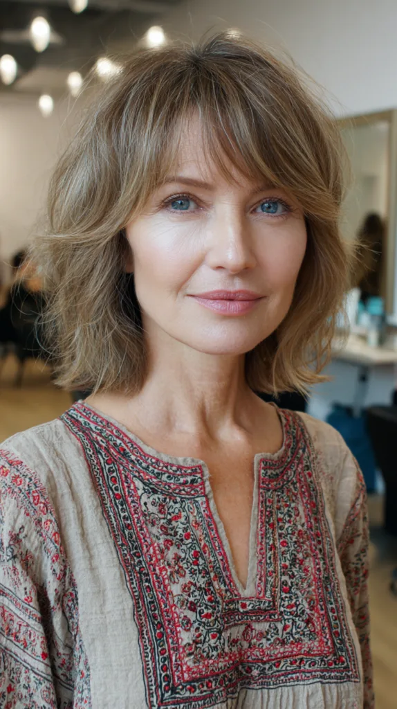 Chic Textured Bob with Soft Face Framing Layers