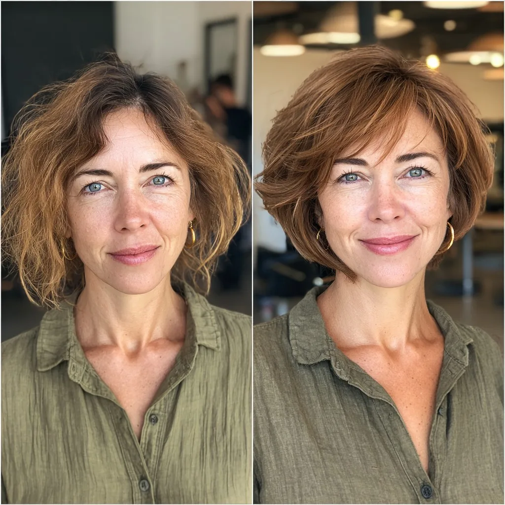 Chic Textured Bob with Subtle Face-Framing Layers