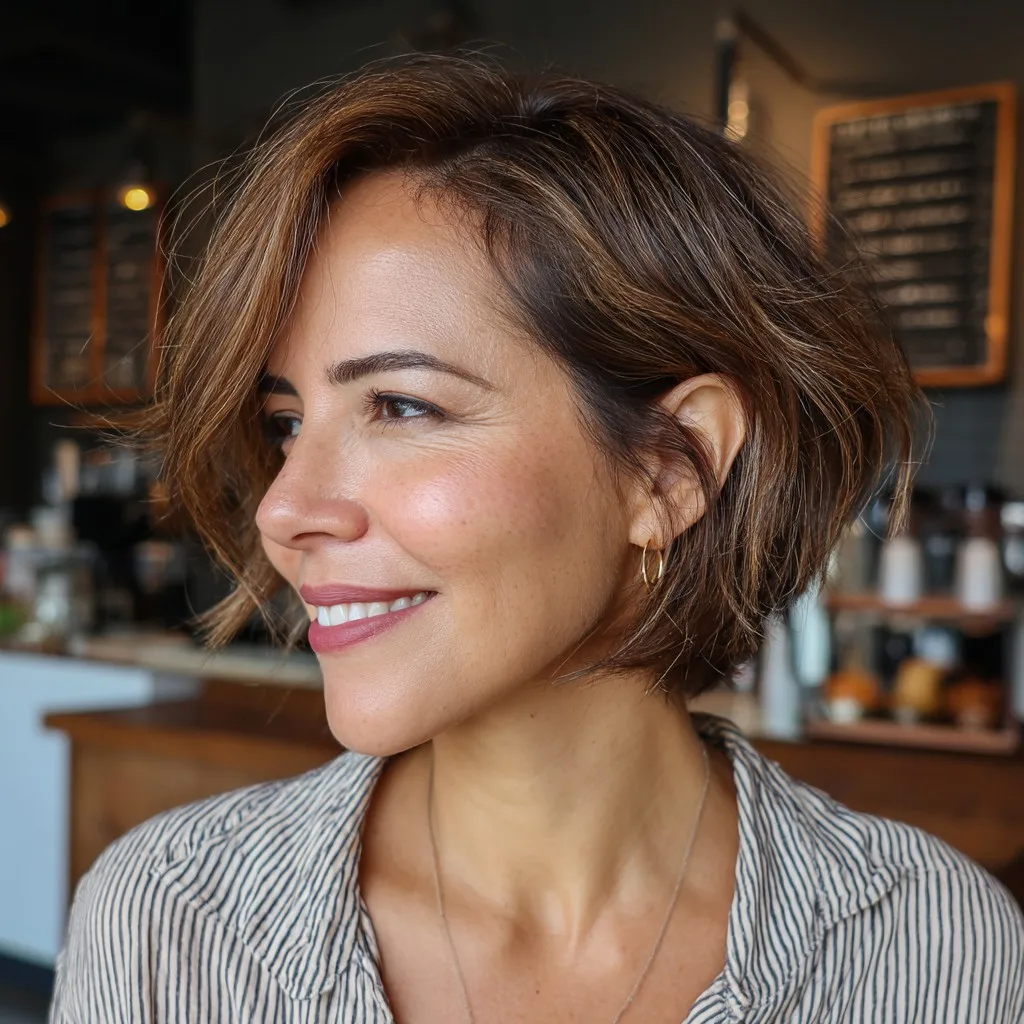 Chic Textured Bob with Subtle Volume