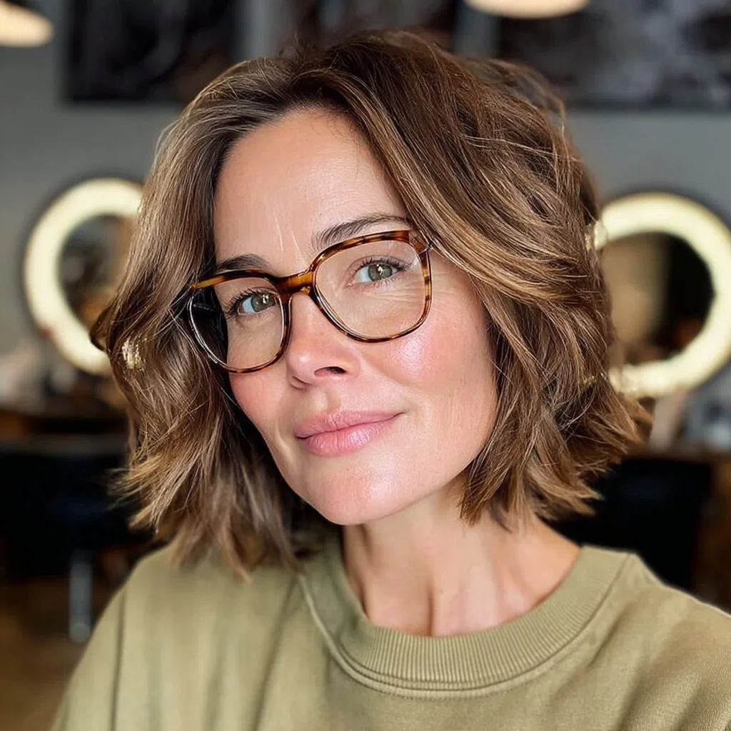 Chic Textured Bob with Subtle Waves