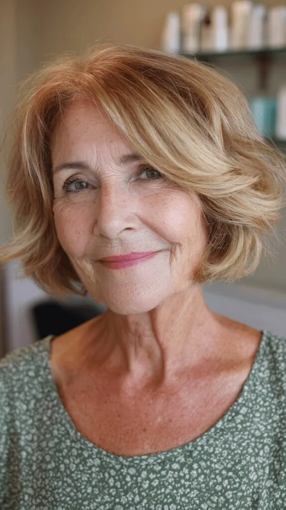 Chic Textured Frayed Bob with Natural Volume