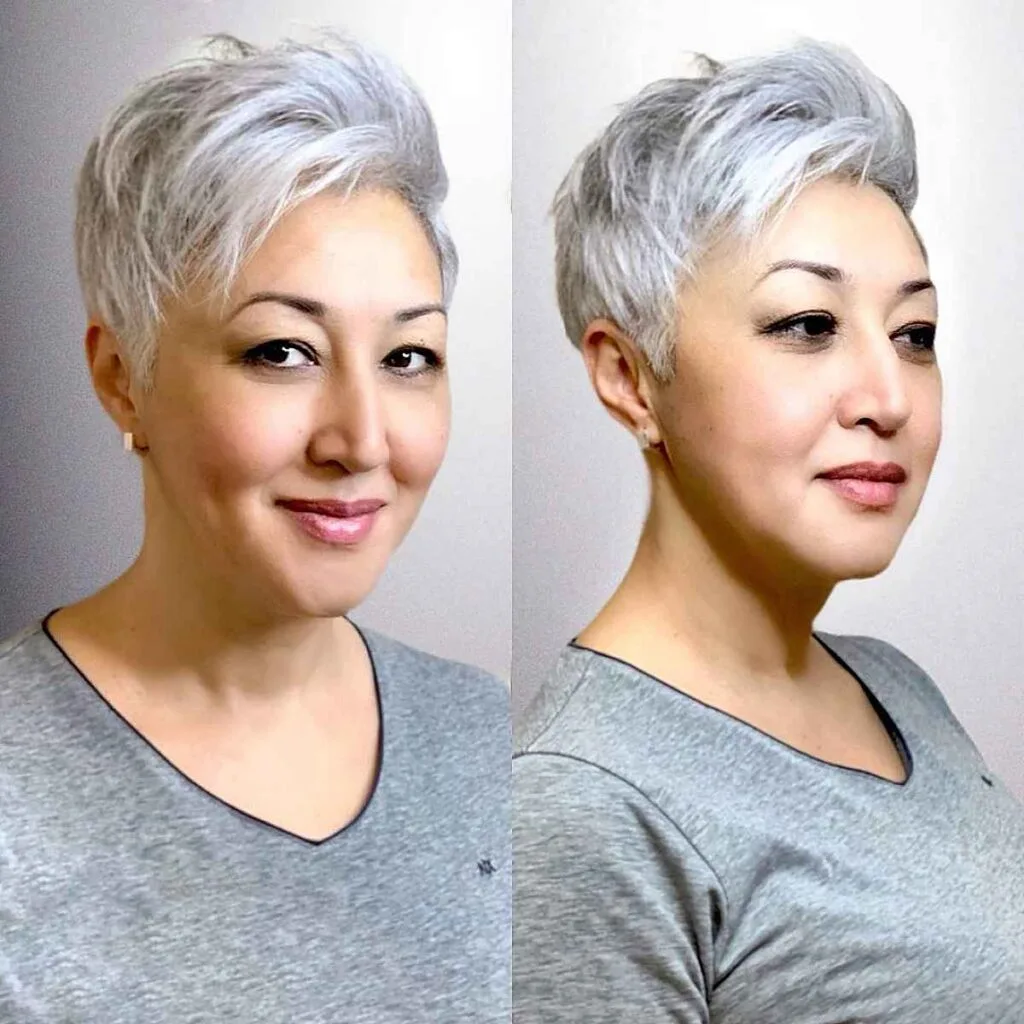 Chic Textured Pixie Cut for Women Over 40 with Fine Hair