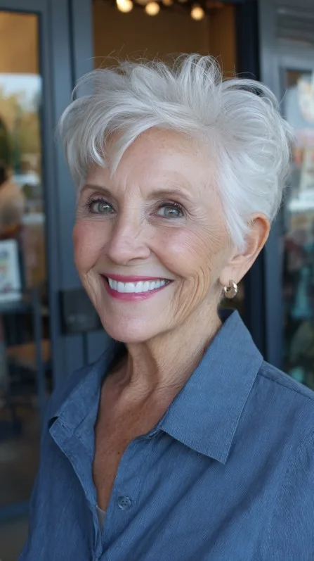 Chic Textured Pixie Cut with Feathered Volume