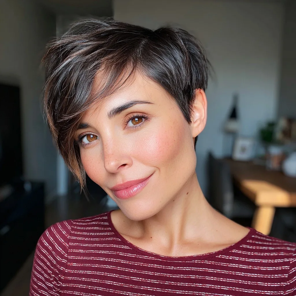 Chic Textured Pixie Cut with Flirty Volume