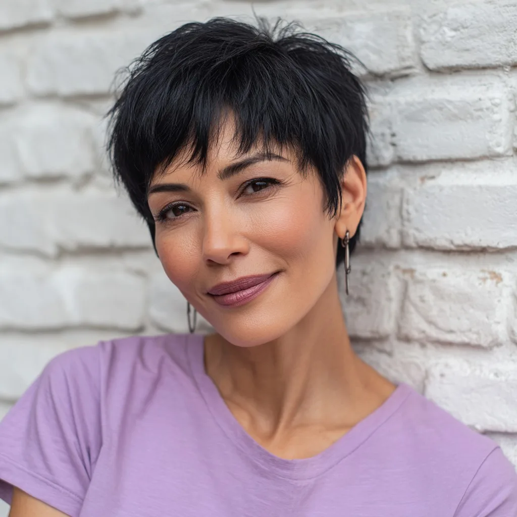 Chic Textured Pixie Cut with Subtle Layers