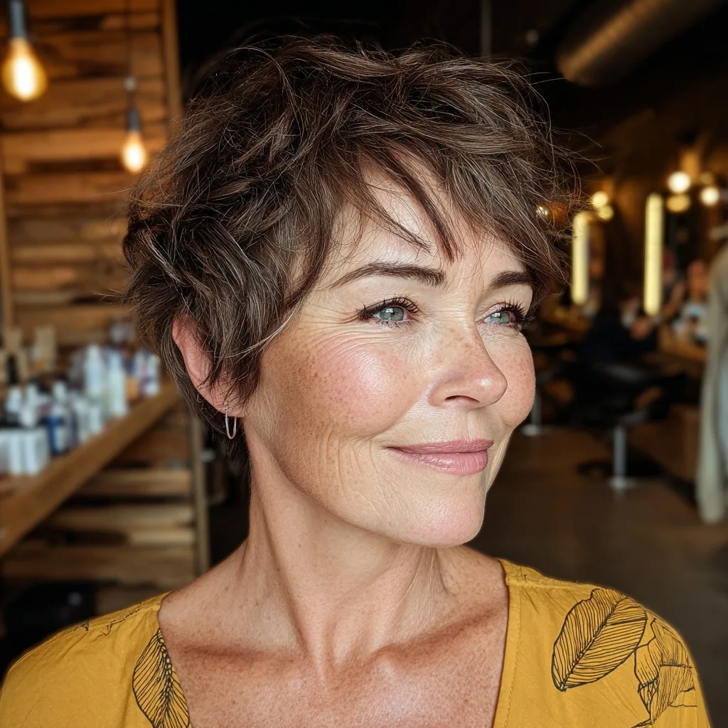 Chic Textured Short Cut with Playful Layers