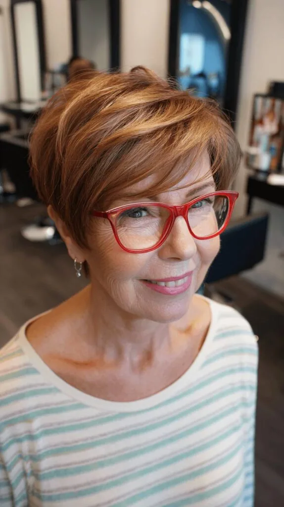 Chic Textured Short Cut with Subtle Highlights