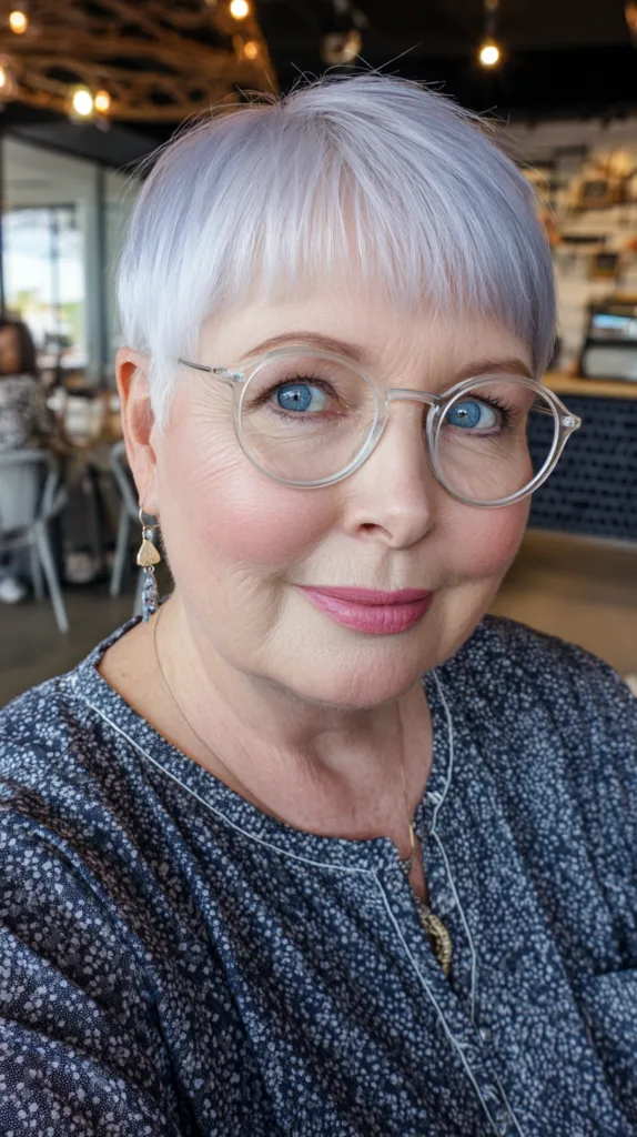 Chic Textured Silver Crop with Soft Edges