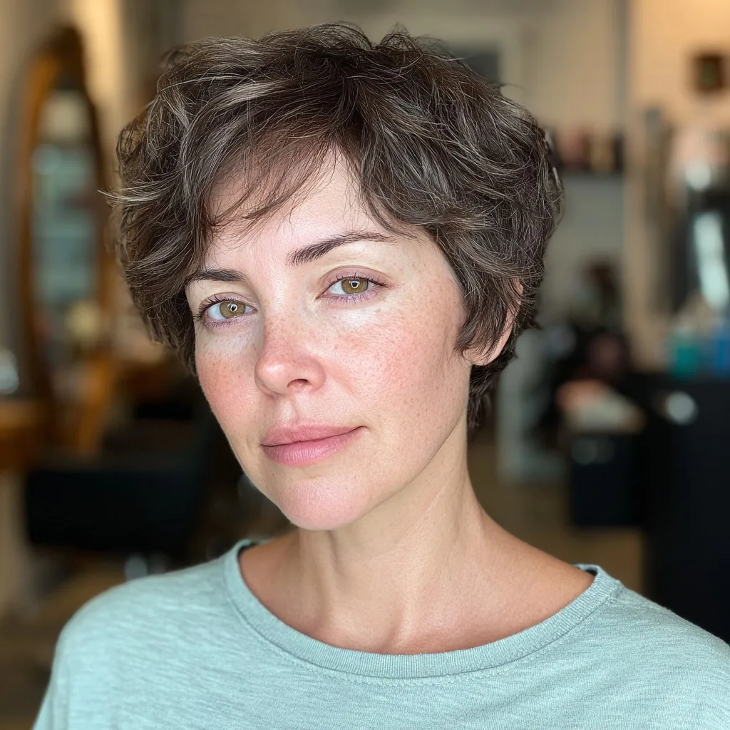 Chic Textured Touseled Pixie with Subtle Layers