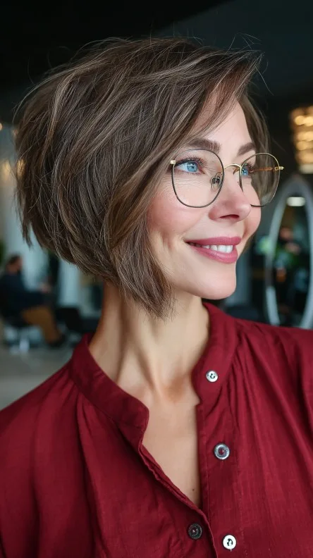 Chic Textured Wedge Bob with Effortless Movement