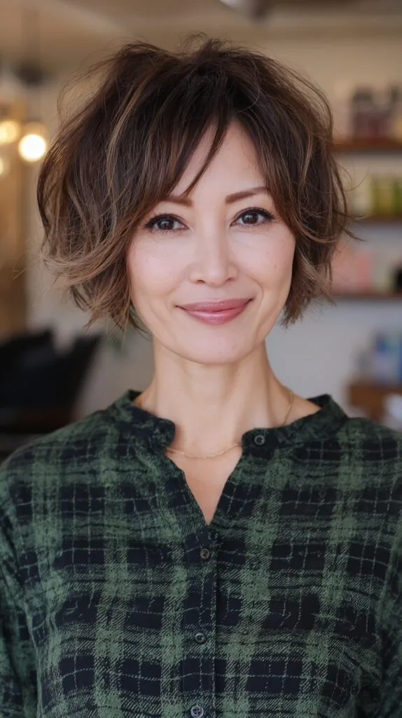 Choppy Frayed Bob with Effortless Volume