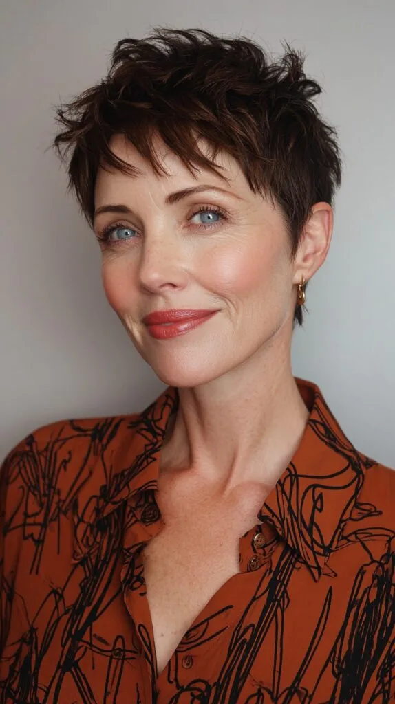 Choppy Textured Pixie with Subtle Highlights