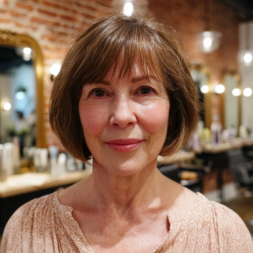 Classic Chin-Length Bob with Soft Bangs