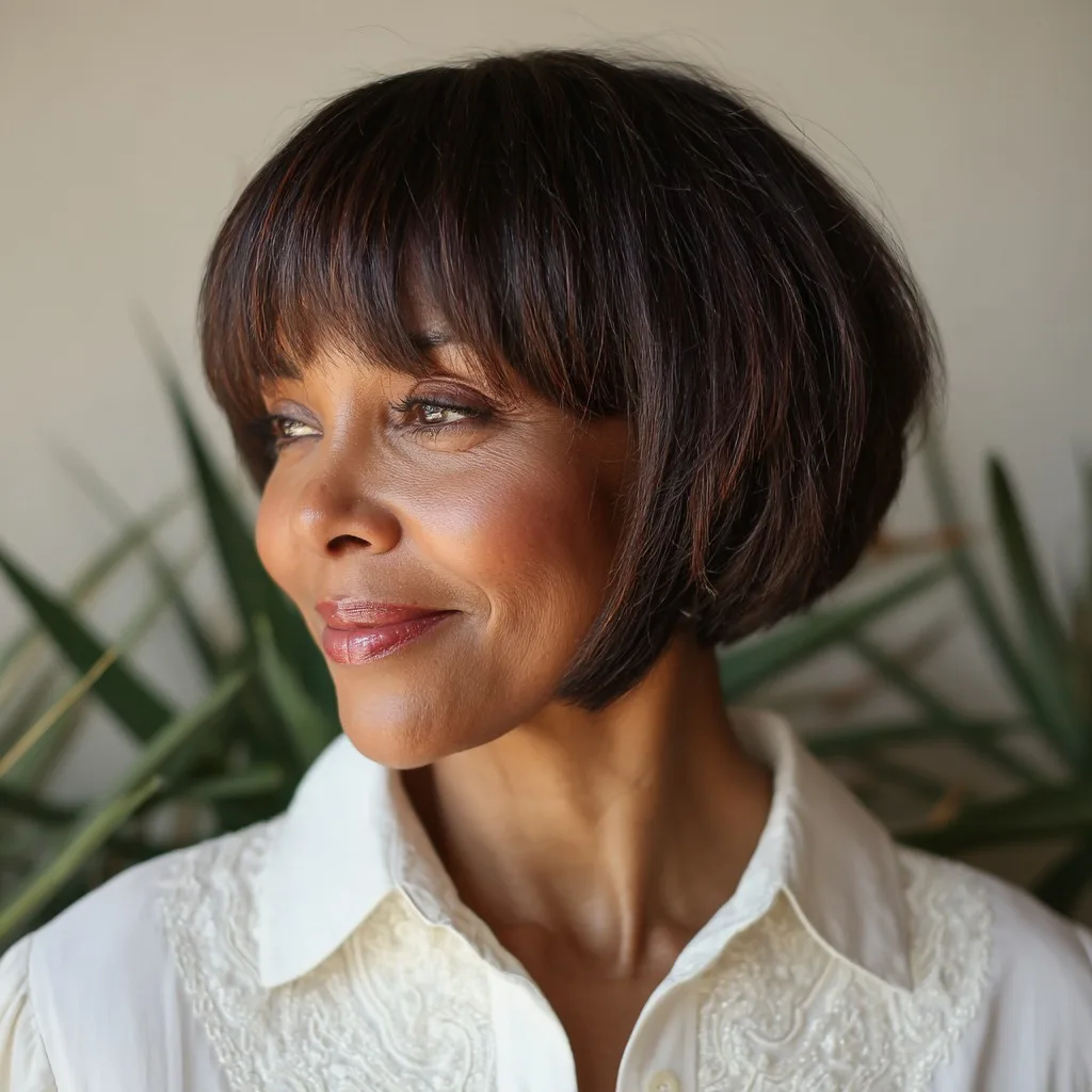 Classic Rounded Bob with Fringe