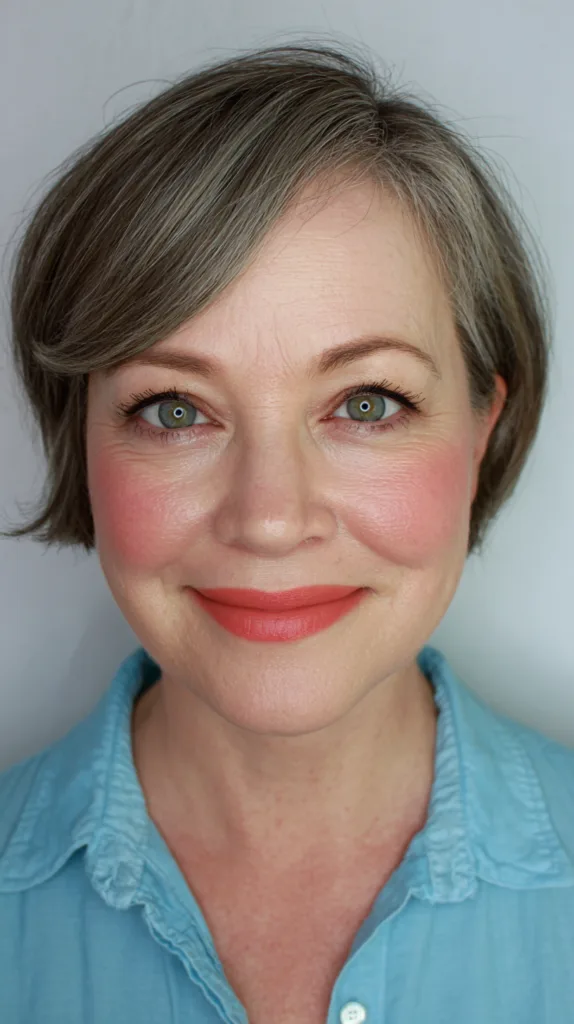 Classic Softly Layered Silver Bob