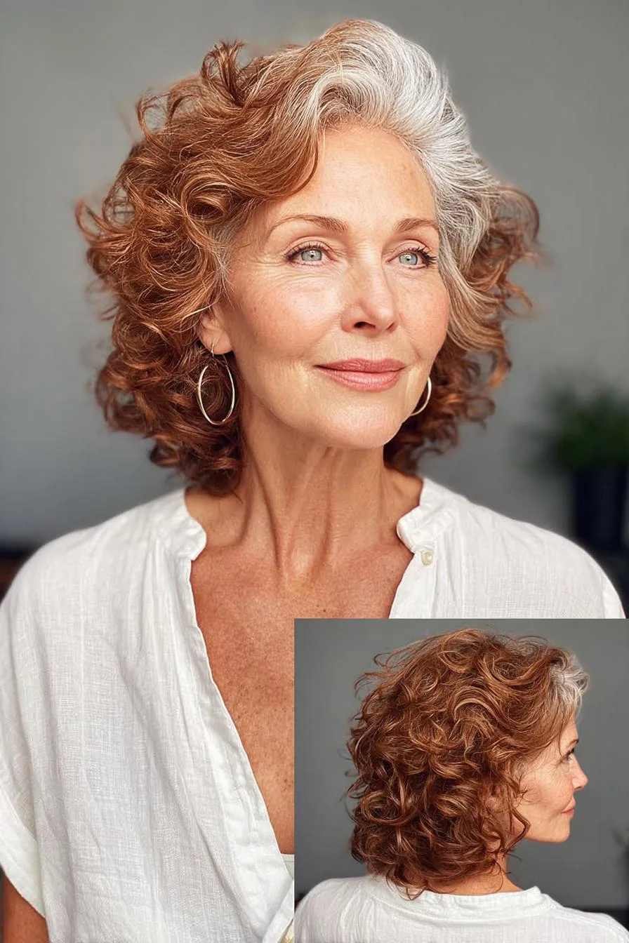 Copper Curls Silver Streak
