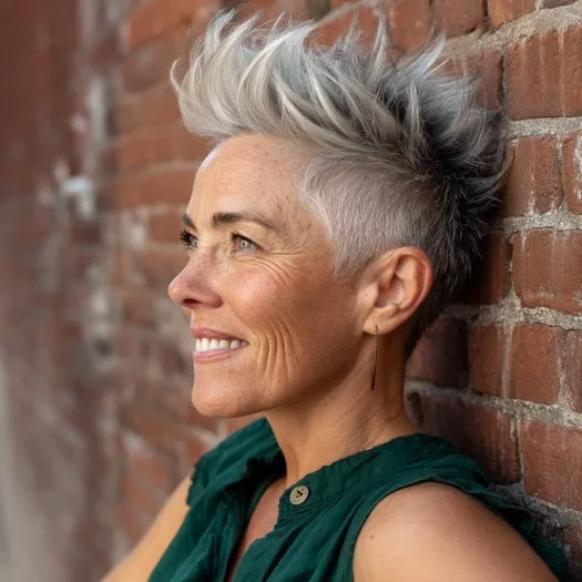 Dynamic Spiked Silver Undercut