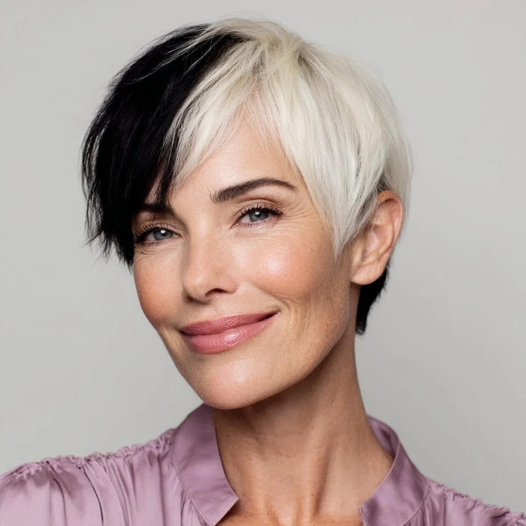 Dynamic Two-Tone Asymmetrical Pixie Cut