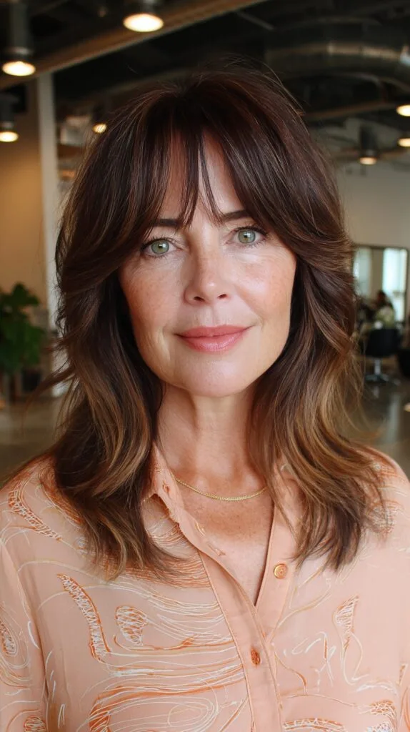 Effortless Layered Cut with Lively Flattering Bangs