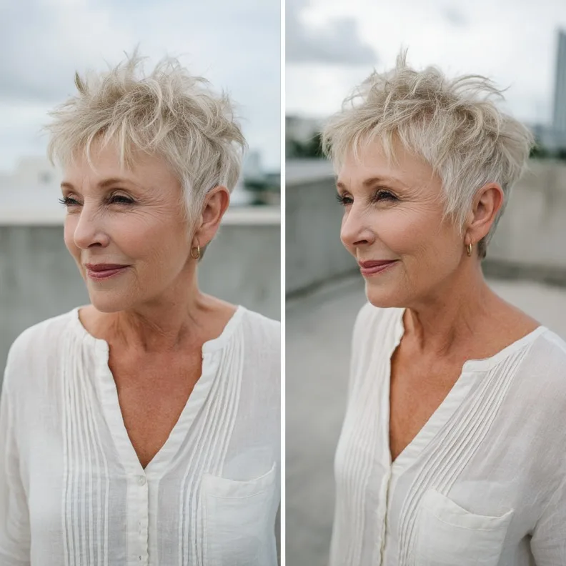 Effortlessly Chic Feathered Pixie with Textured Layers