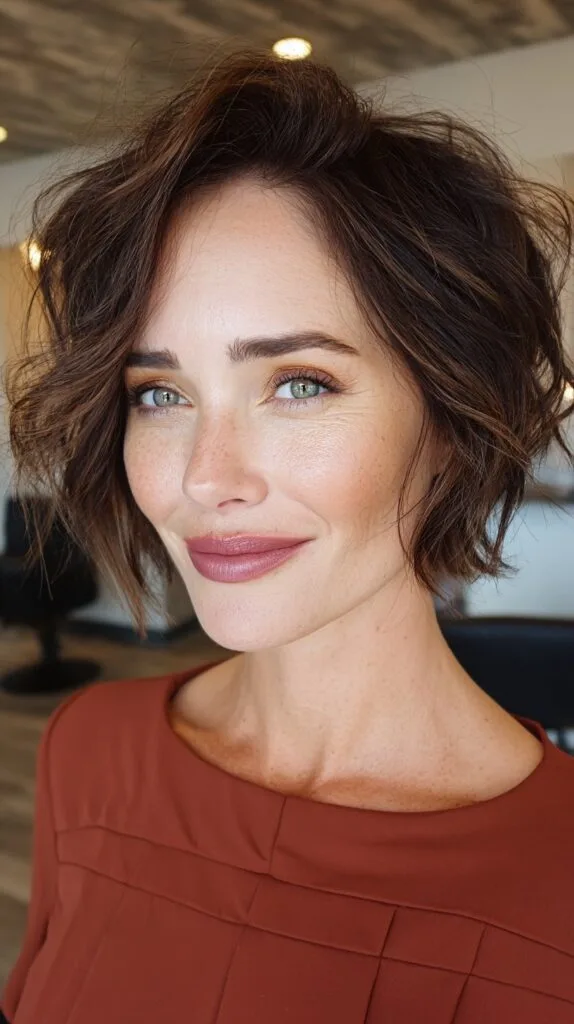 Effortlessly Chic Frayed Bob with Soft Texture