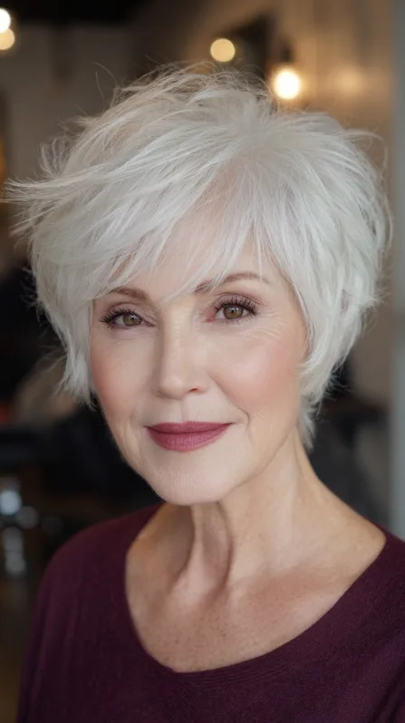 Effortlessly Feathered Short Cut with Lively Texture