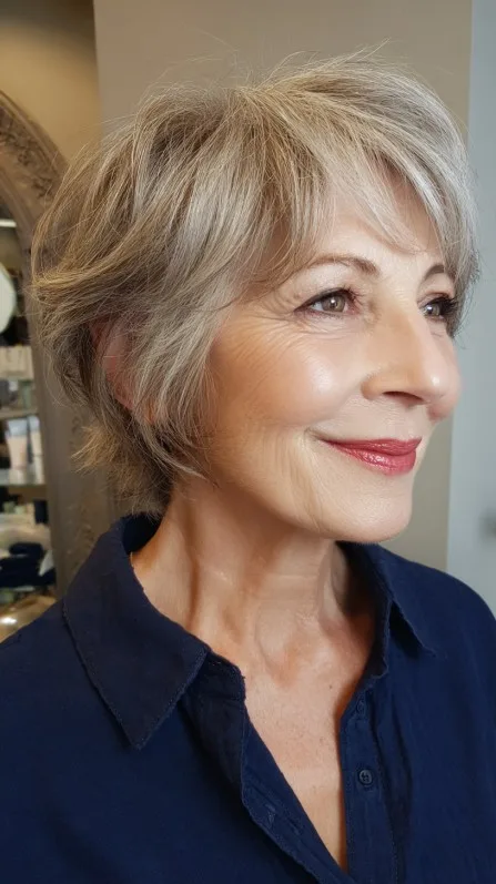 Elegant Feathered Pixie with Soft Volume