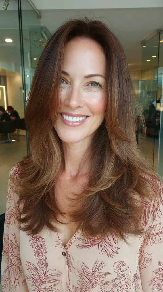 Elegant Long Layered Cut with Subtle Balayage