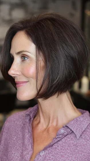 Elegant Softly Curved Floating Bob with Subtle Volume