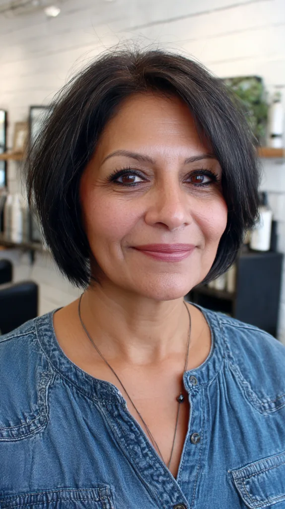 Elegant Textured Bob with Soft Face Framing Layers