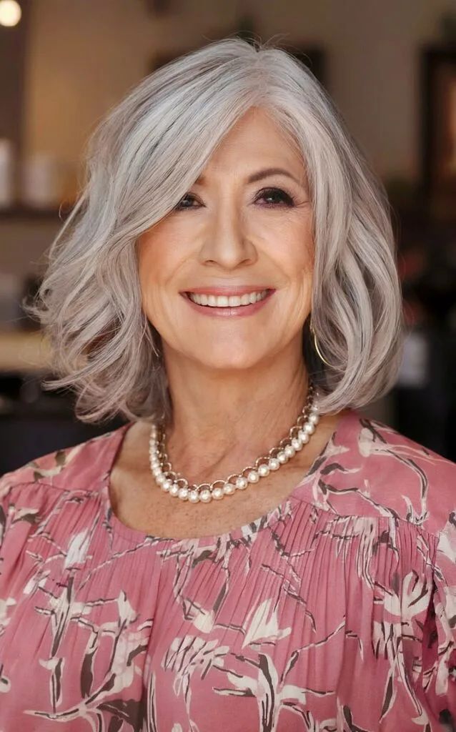 Gorgeous Bob with Natural Coloring for Women Aged Fifty