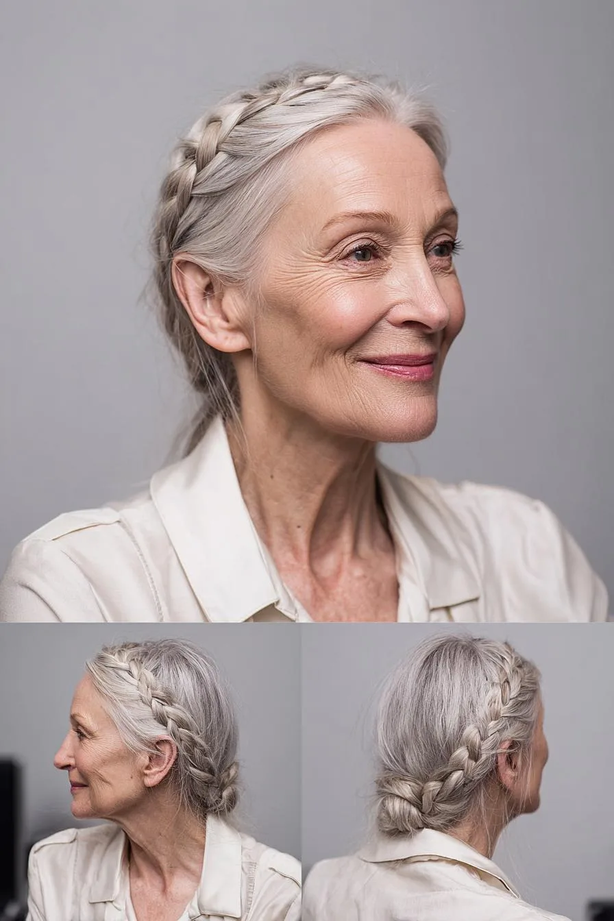 Graceful Silver Dutch Braid