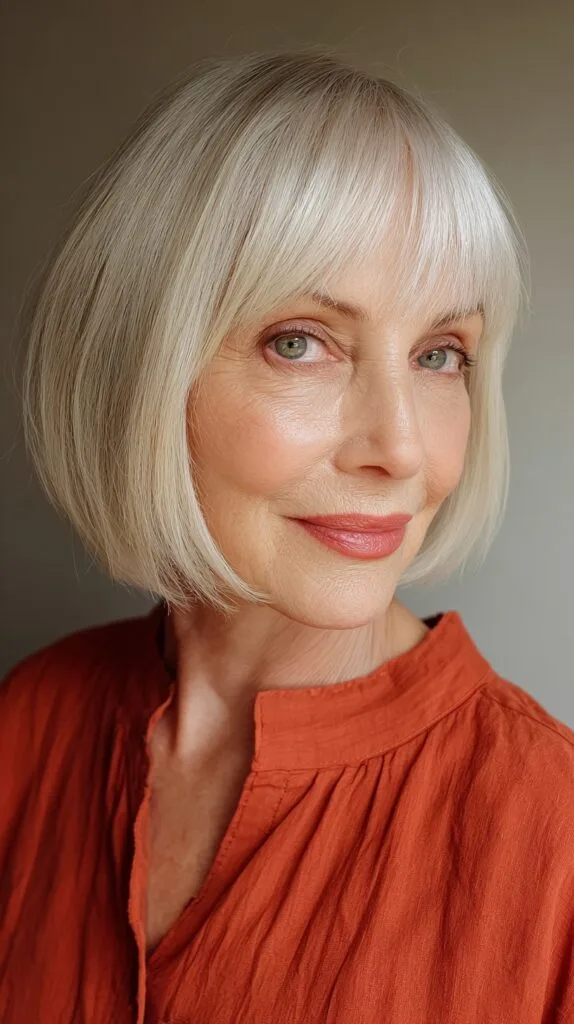 Ivory Blonde Bob with Soft Contouring