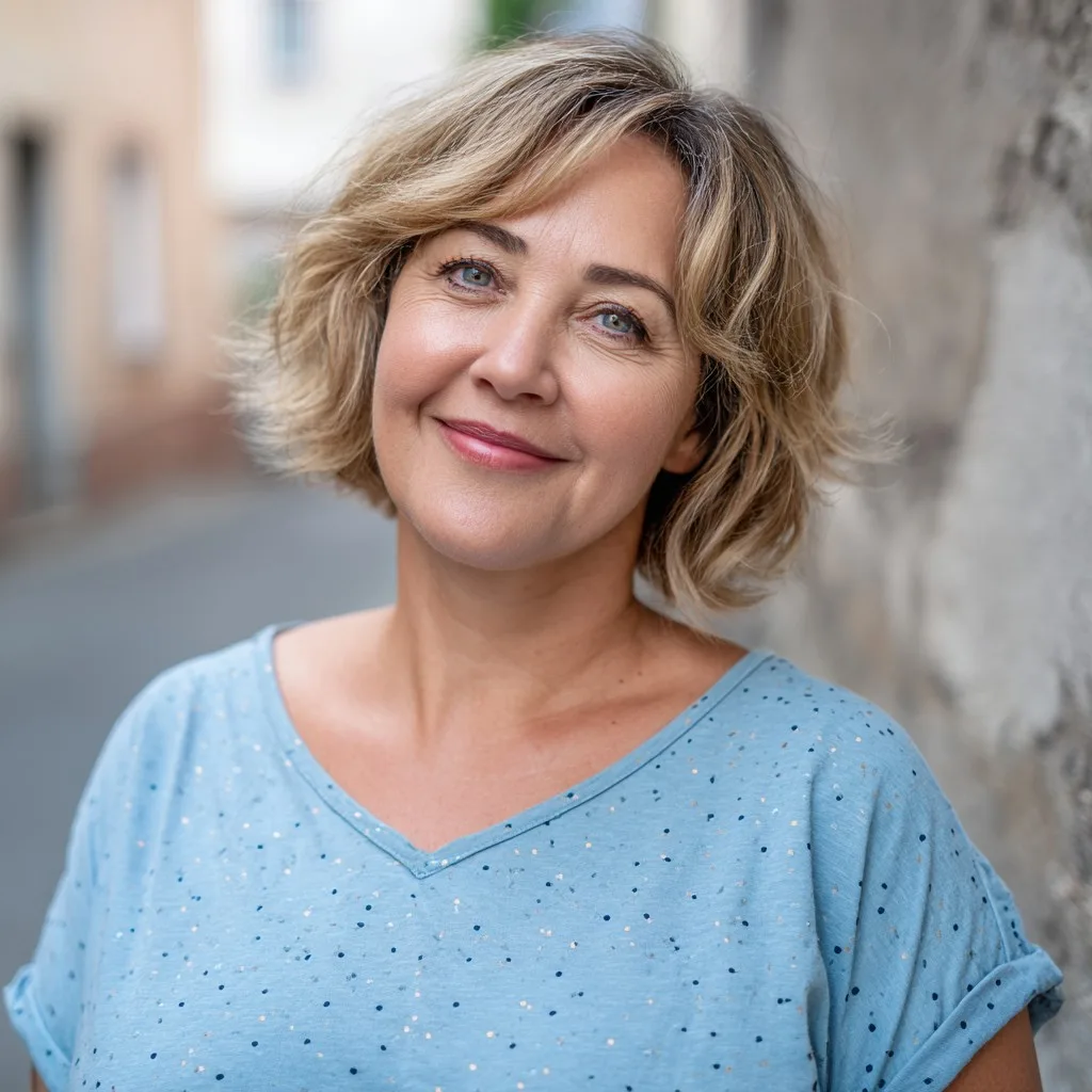 Layered Bronde Bob with Natural Movement