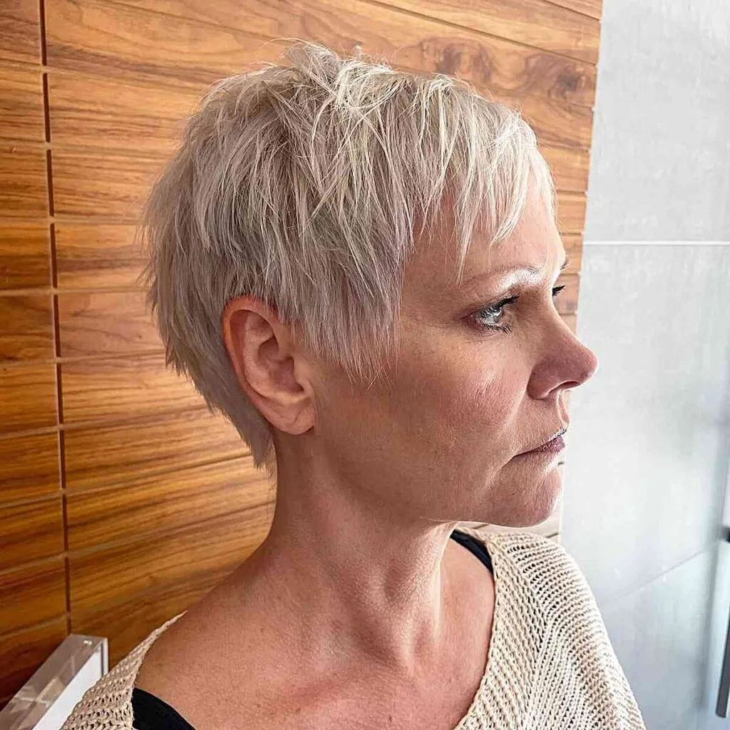 Layered Cropped Cut for Women with Fine Hair Over 50