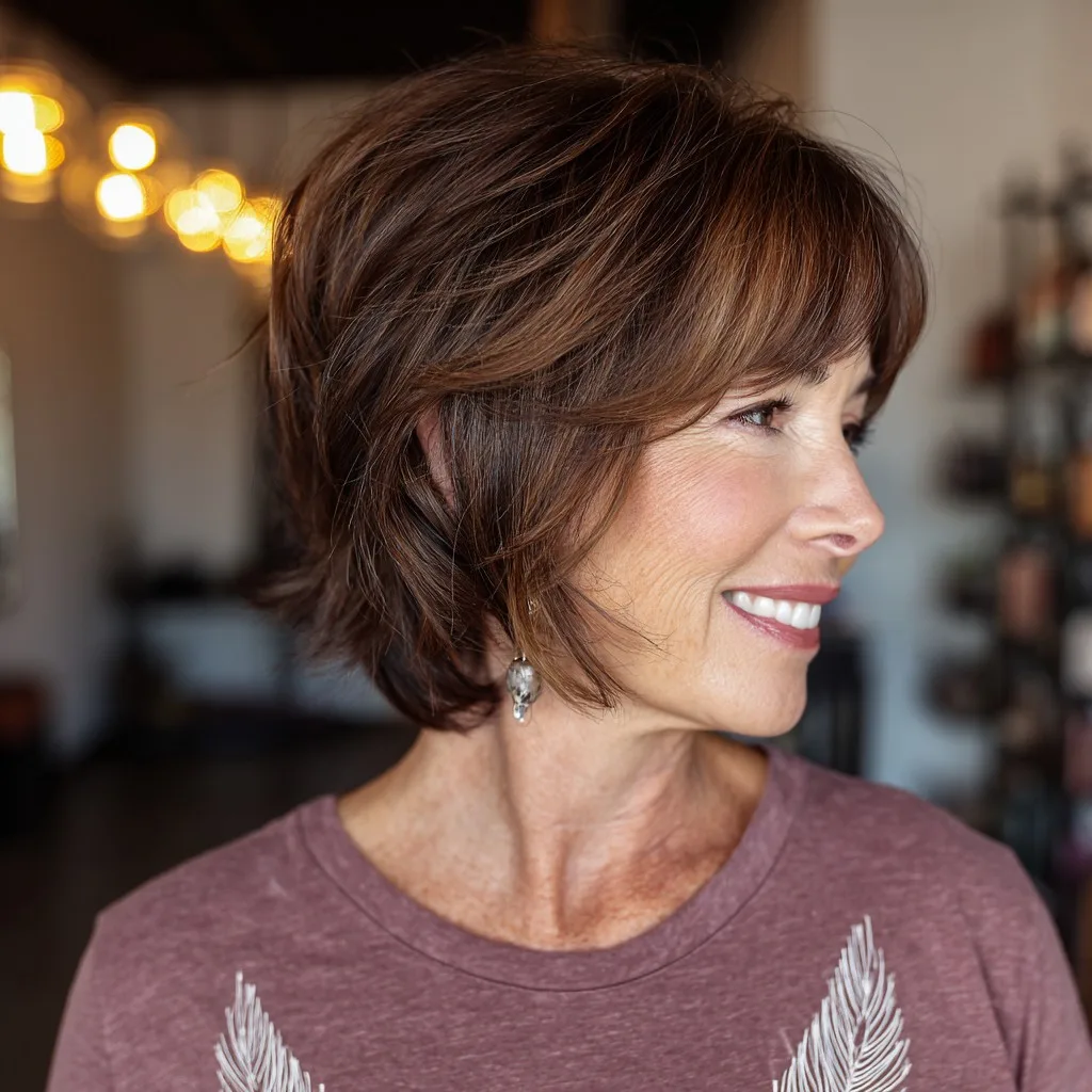 Layered Textured Bob with Subtle Highlights
