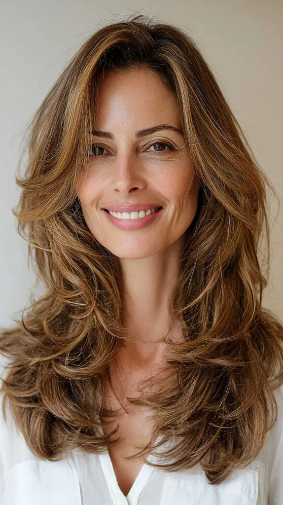 Lived-In Bronde Butterfly Cut with Undone Collarbone Layers