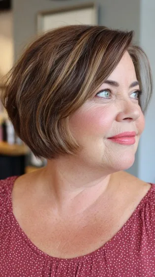 Modern Softly Curved Floating Bob